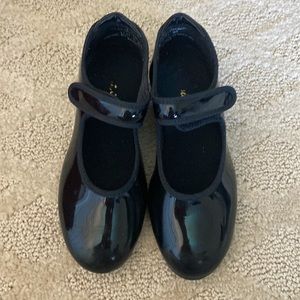 Little Girls Theatricals Tap Shoes Black Pat Size 11